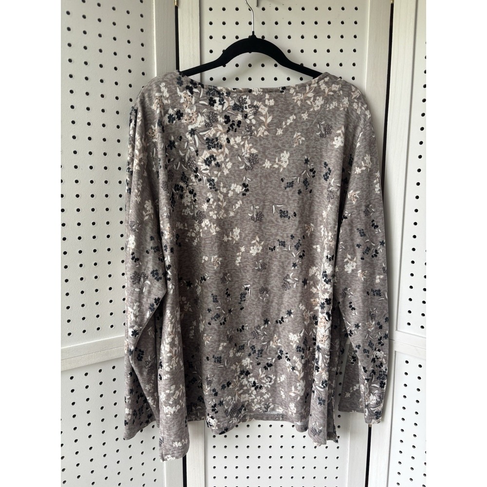 Mario Serrani Long SLV Pullover‎ Lightweight Floral Sweater Blouse Womens XXL - Picture 6 of 6